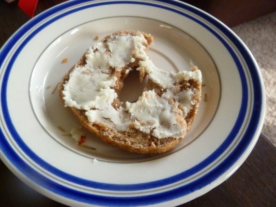 Rosemary, Goat Cheese, Honey Wheat Bagels 