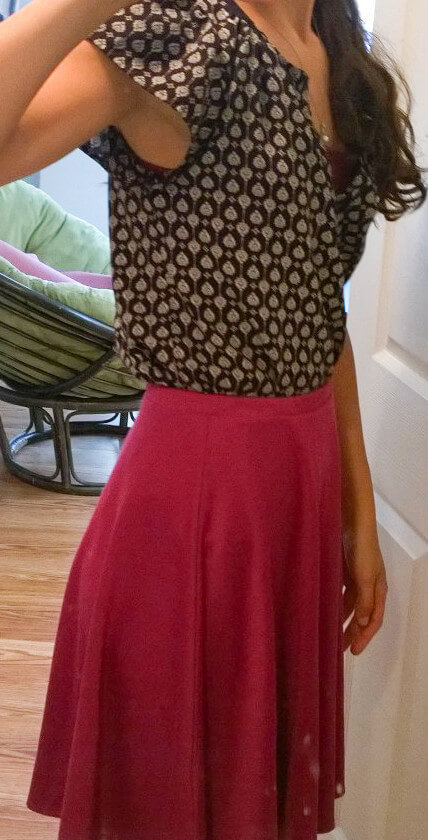 Skirt and blouse