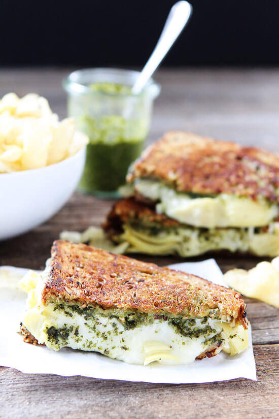 Pesto Artichoke Havarti Grilled Cheese