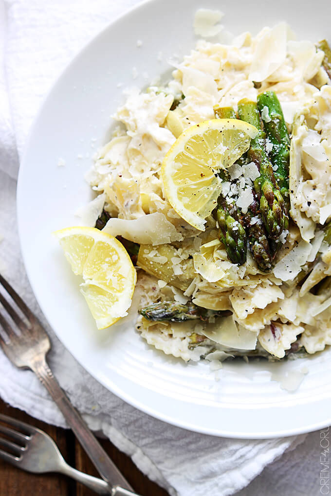 Lemon Asparagus Artichoke Pasta