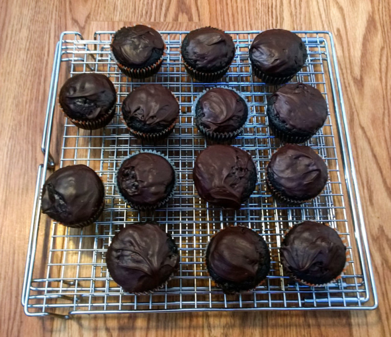 Drunken Thin Mint Cupcakes