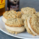 Boozy Peanut Butter Oatmeal Cream Pies