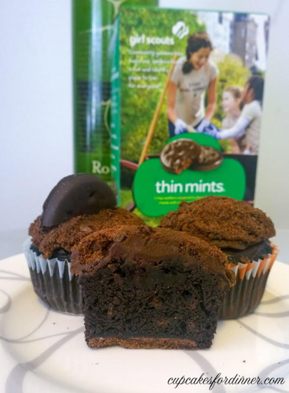 Drunken Thin Mint Cupcakes