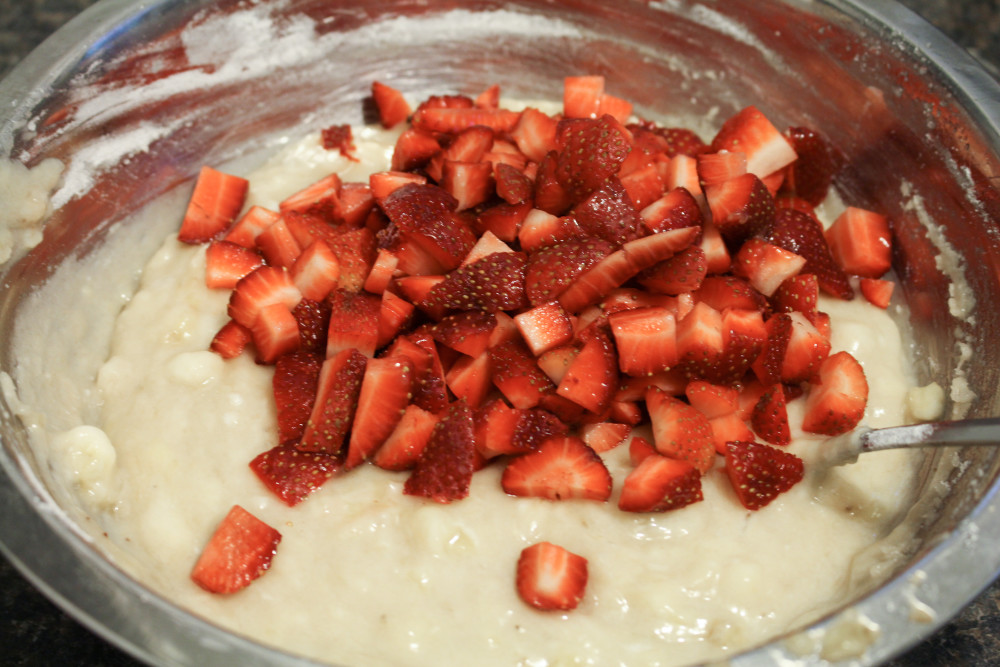 Strawberries in batter