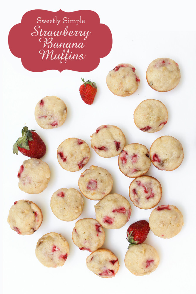 Sweetly Simple Strawberry Banana Muffins picture for Pinterest