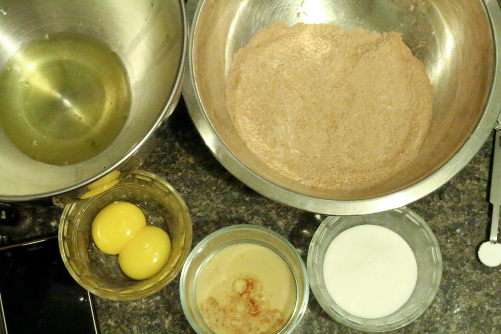 Ingredients in bowls