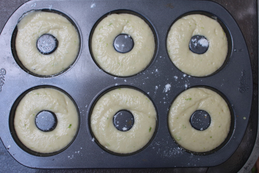 Unbaked margarita donuts