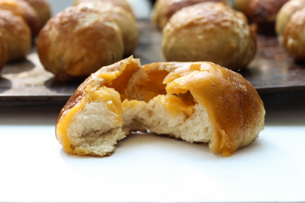 Stuffed Beer Cheese Pretzel Bites