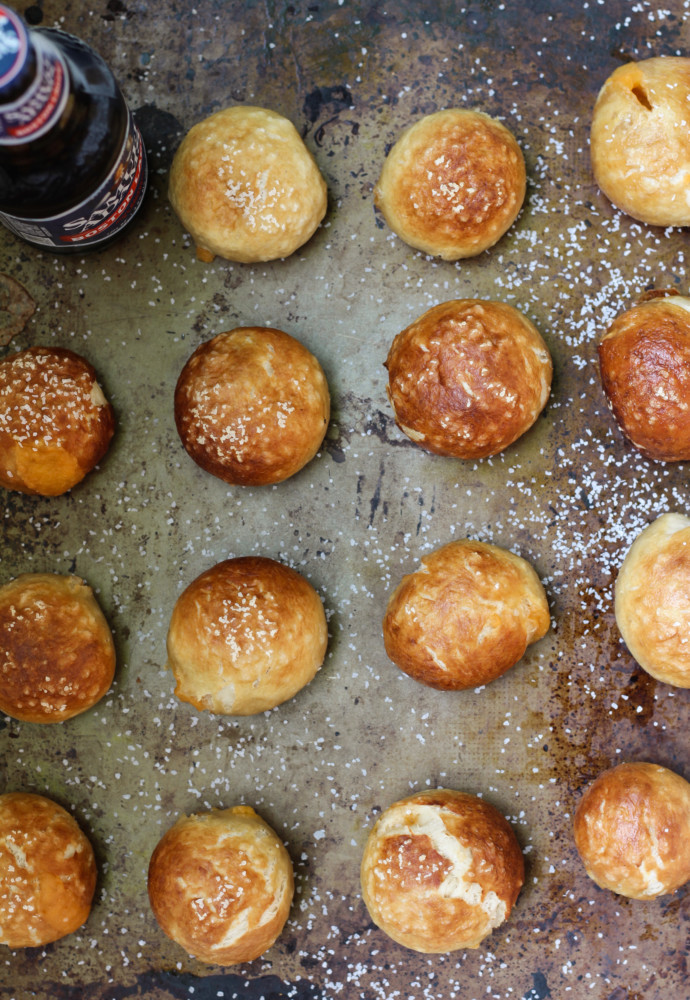 Stuffed Beer Cheese Pretzel Bites