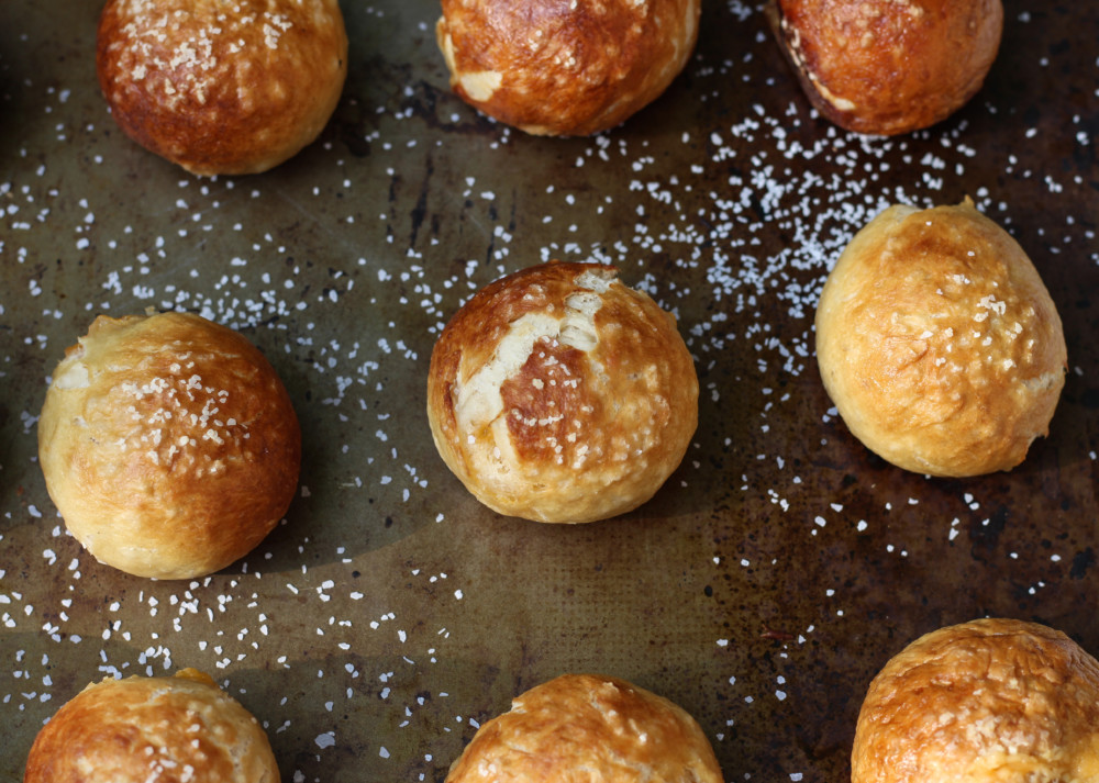 Stuffed Beer Cheese Pretzel Bites