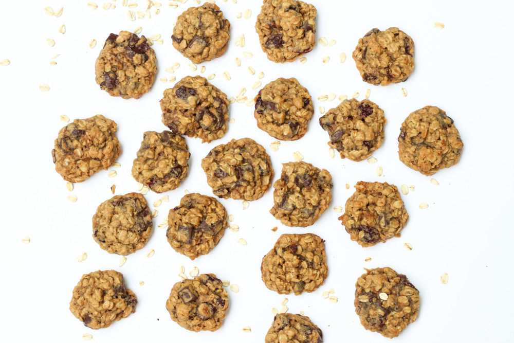 Chocolate Cherry Oatmeal Cookies