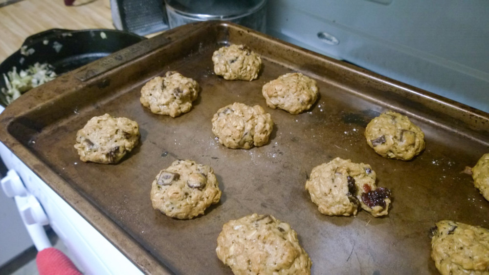 Chocolate Cherry Oatmeal Cookies