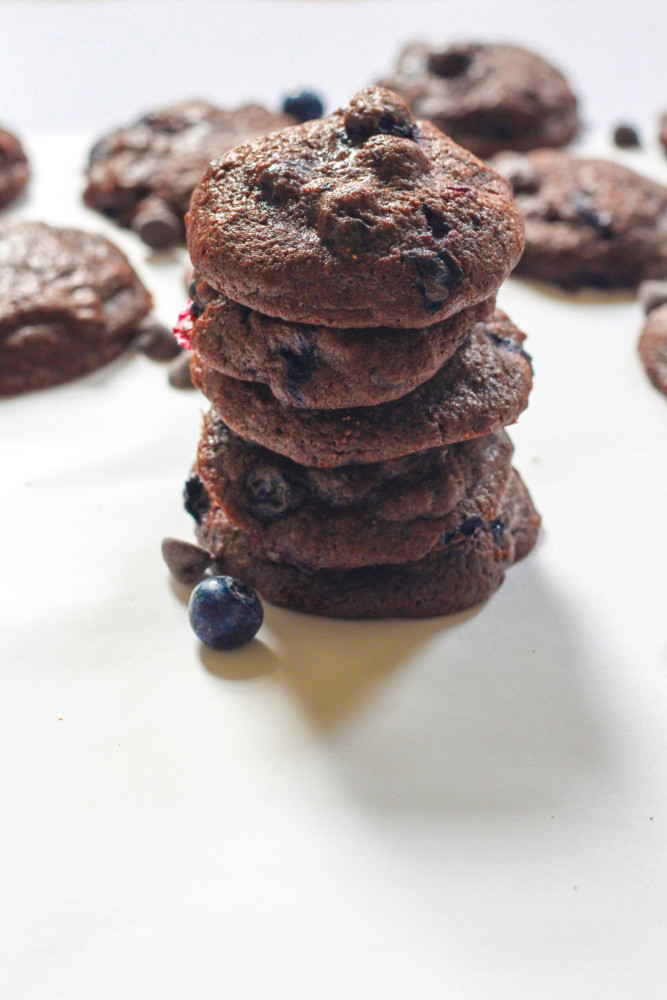 Chocolate Blueberry Cookies