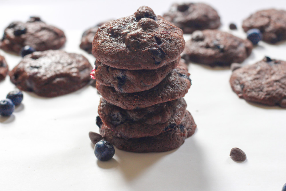 Chocolate Blueberry Cookies