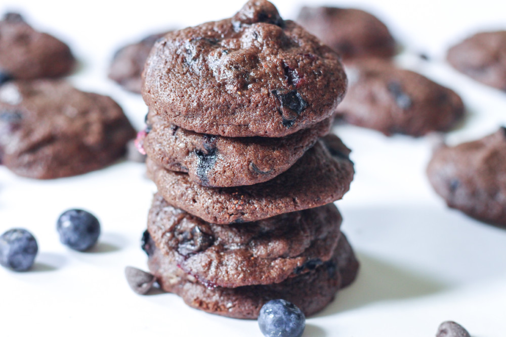 Chocolate Blueberry Cookies