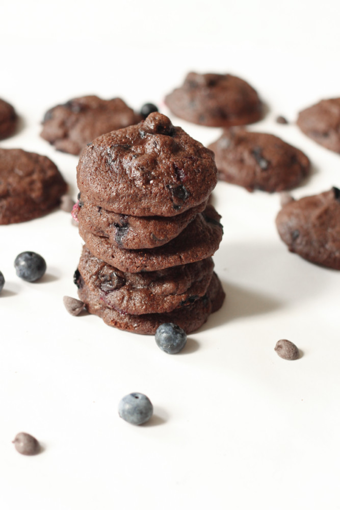 Chocolate Blueberry Cookies