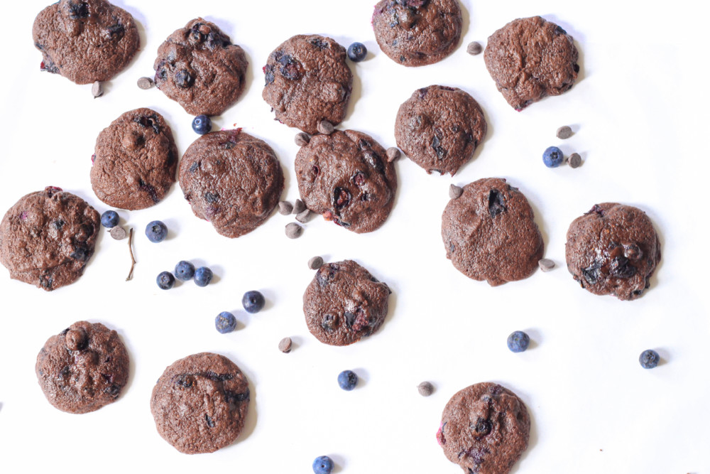 Chocolate Blueberry Cookies