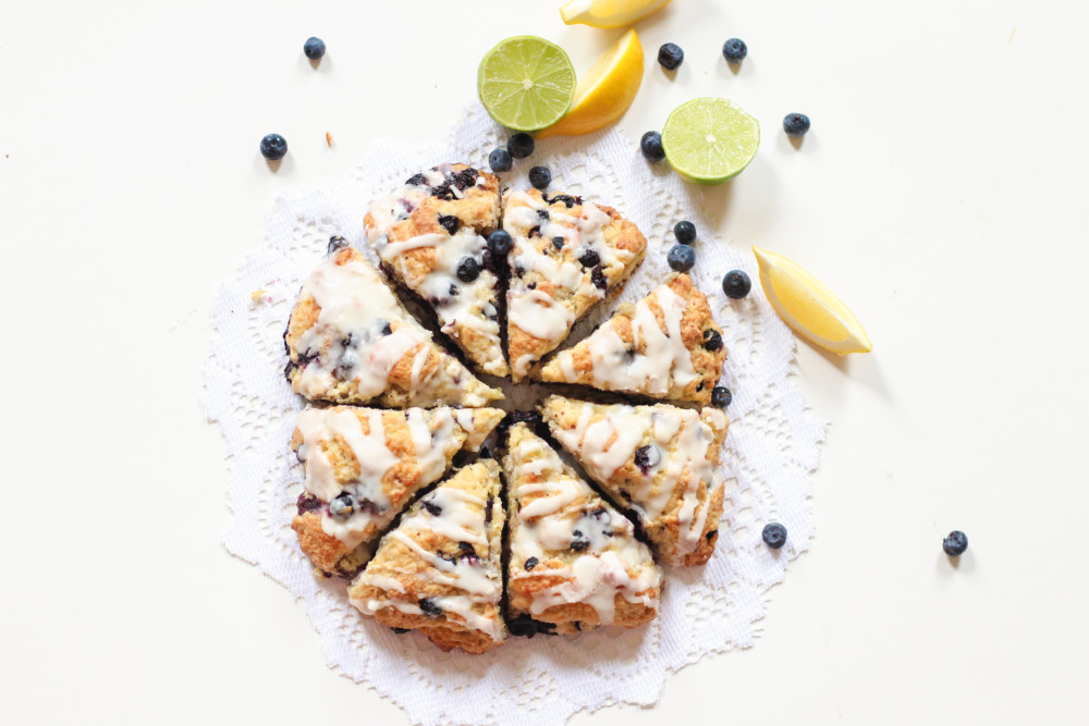 Blueberry Lemon Lime Mint Scones