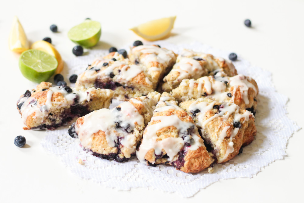 Blueberry Lemon Lime Mint Scones