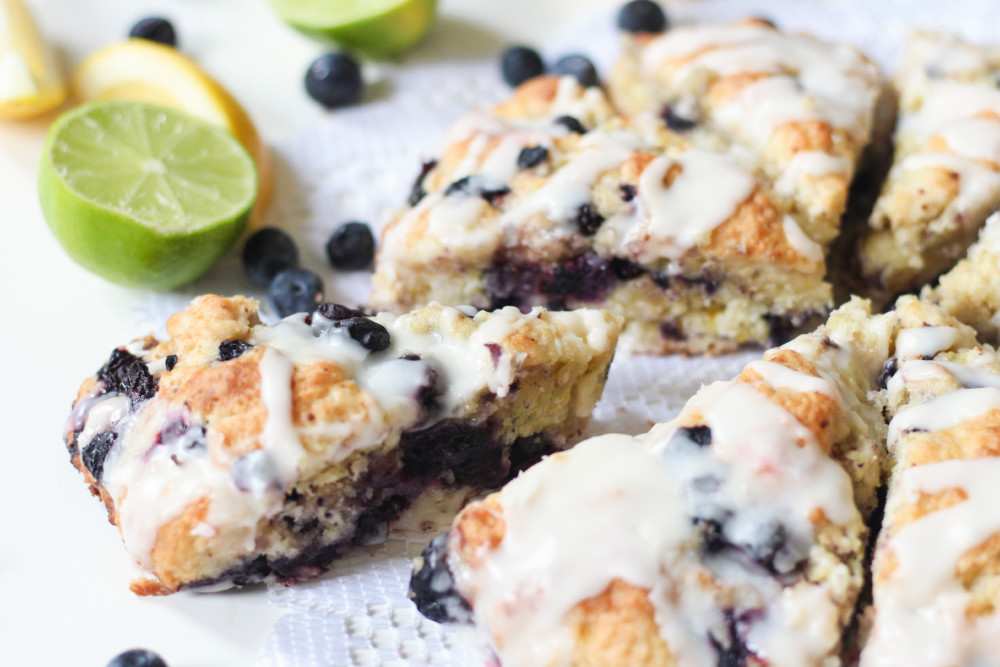 Blueberry Lemon Lime Mint Scones