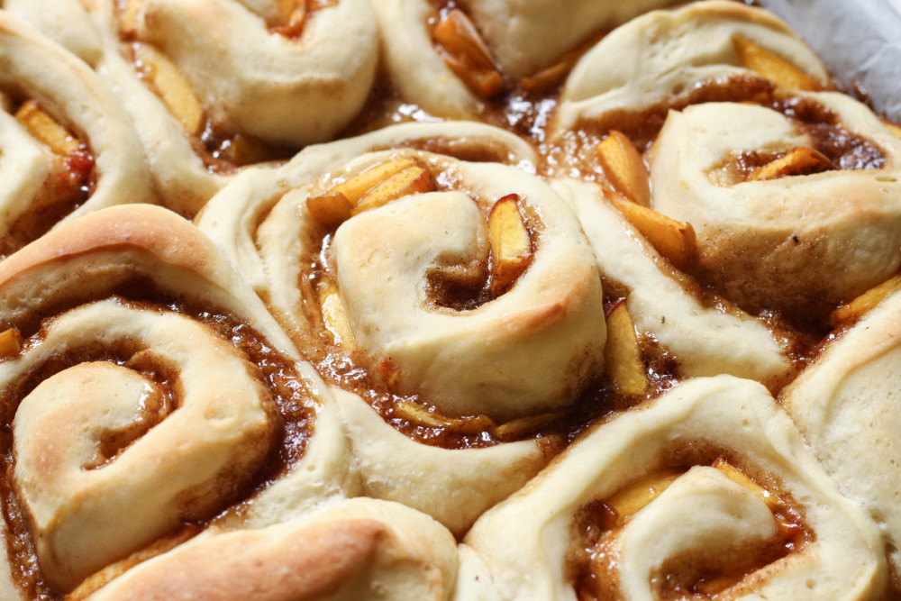 Peach Cinnamon Rolls