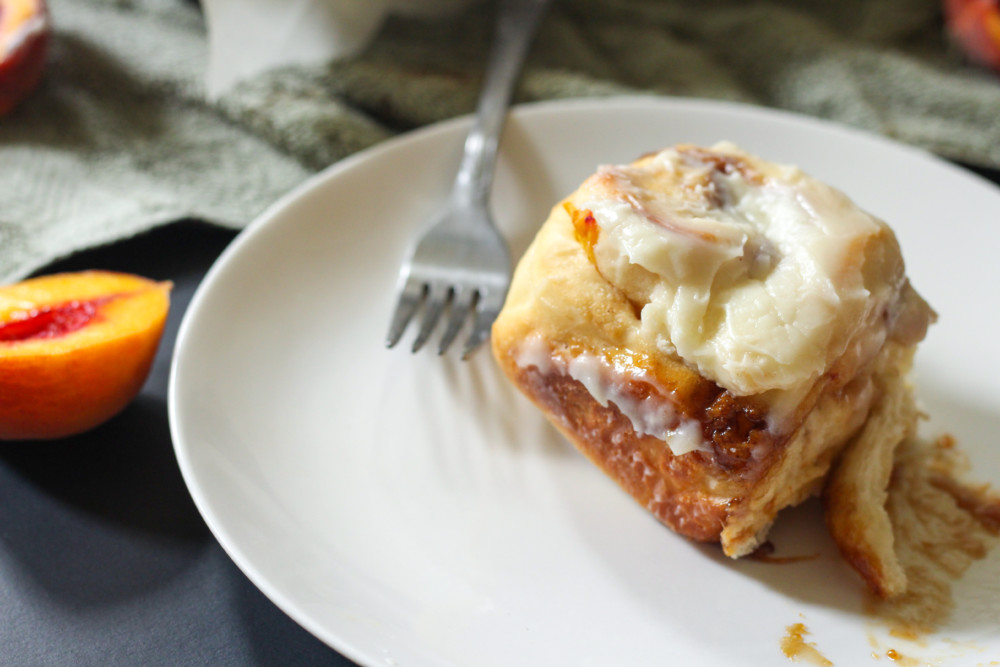 Peach Cinnamon Rolls