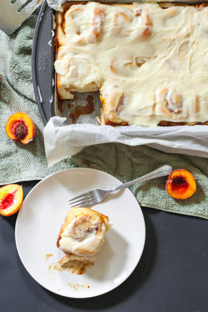 Peach Cinnamon Rolls