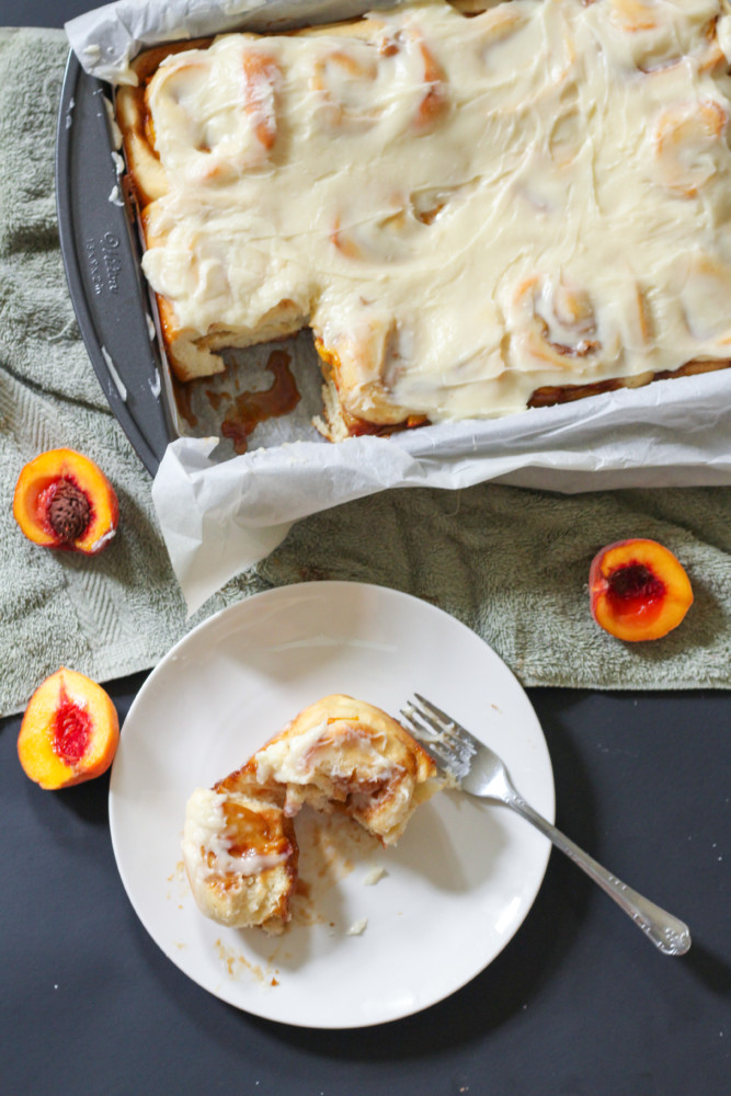 Peach Cinnamon Rolls