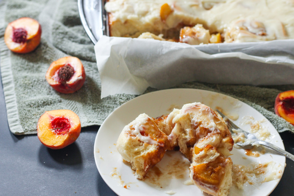 Peach Cinnamon Rolls