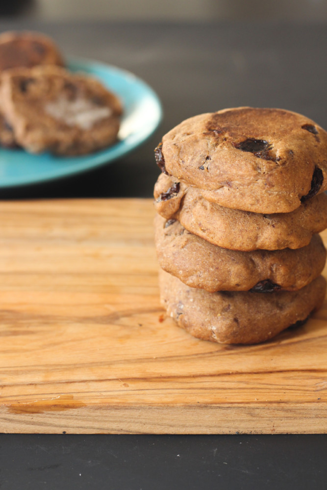 Whole Wheat Cinnamon Raisin English Muffins