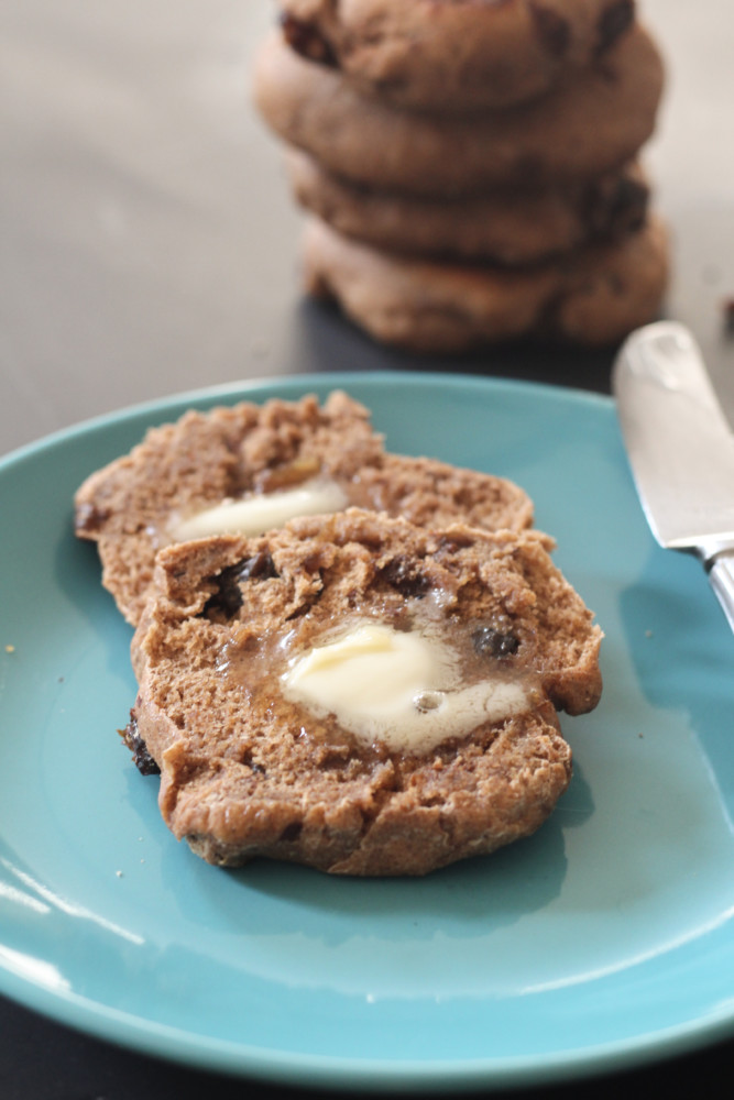 Whole Wheat Cinnamon Raisin English Muffins